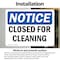 Signmission Closed For Cleaning, 5 in W x Rectangle, Vinyl Decal OS-2PACK-NS-D-35-L-10672 - alternate 2